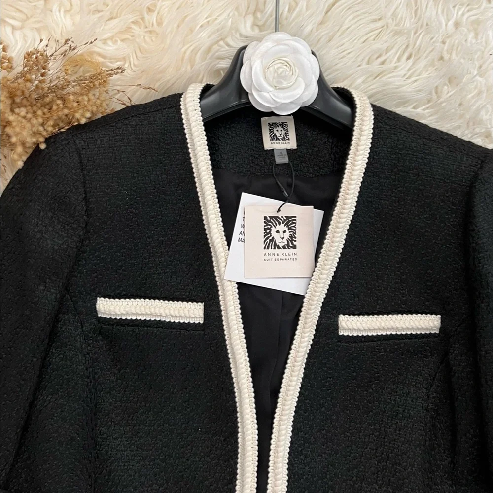 🛍️NWT Anne Klein🛍️ Women's Elegant Tweed Blazer - Picture 4 of 7